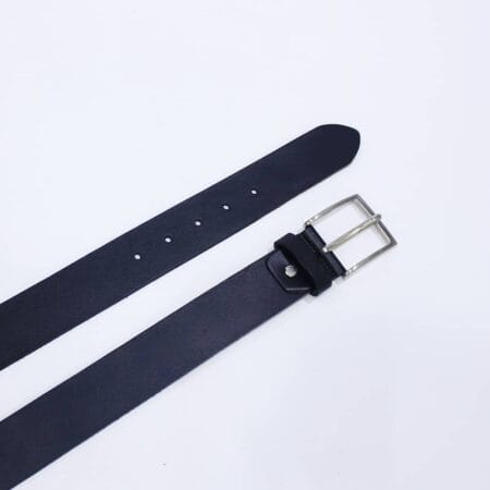 Kožni kaiš 3,7 cm crni 7210