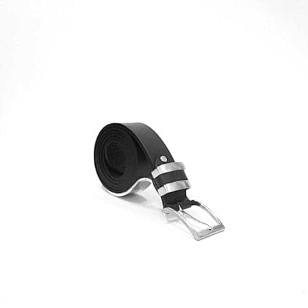Kožni kaiš 3,7 cm crni 7218 - Slika 3
