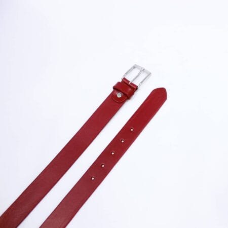 Kožni kaiš 3,7 cm crveni 7214